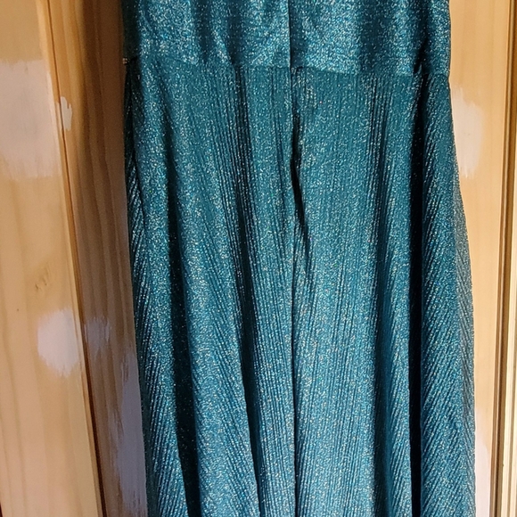 NWT Blue Ombre R&M Richard's Evening Gown w/Rhinestone Waist Trim-Size 6 - Picture 2 of 5